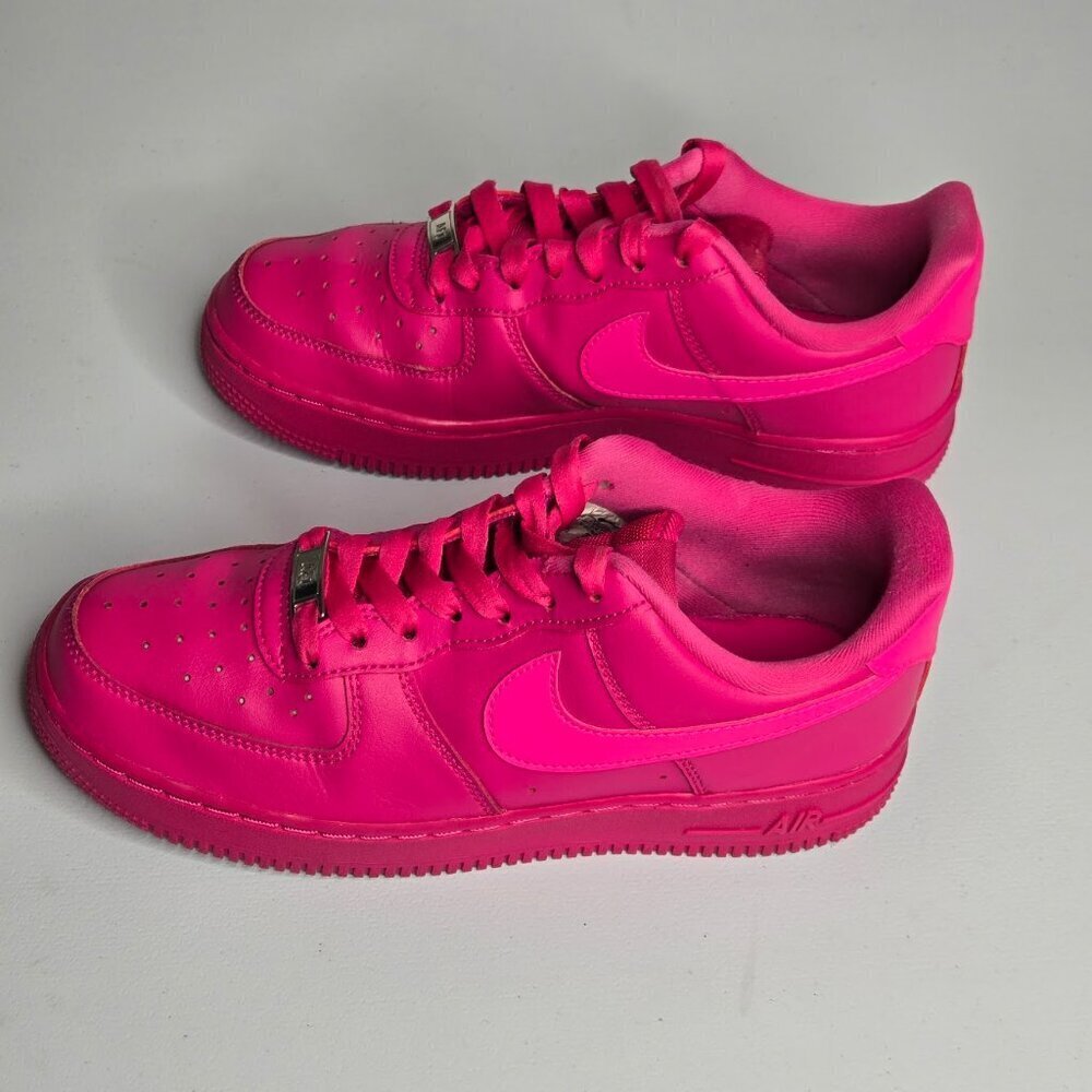 Nike Women Air Force 1 Low Fireberry Bright Pink Sneakers Sz 6.5 DD8959-600 - Picture 3 of 11